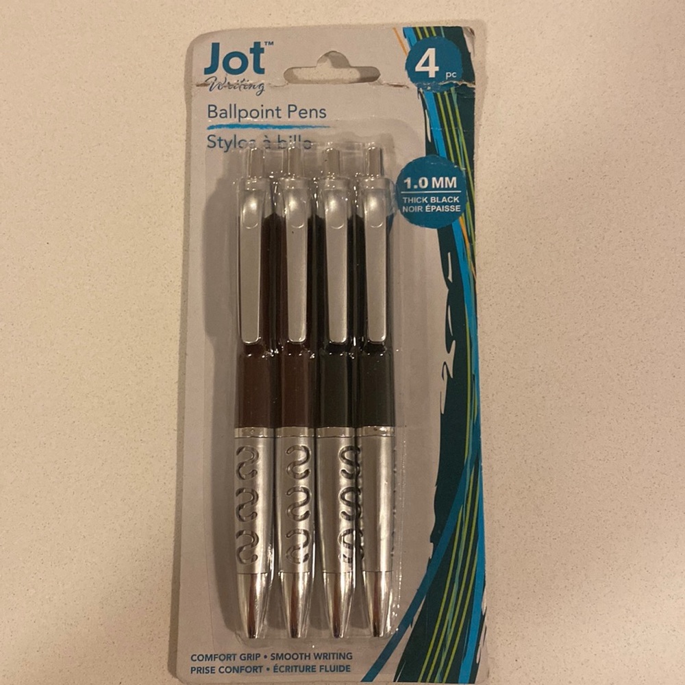 Ballpoint Pens - Black 4 Pack
